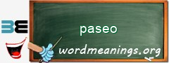 WordMeaning blackboard for paseo